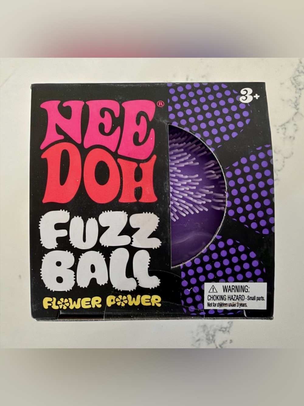 New in Box NeeDoh Fuzz Ball Flower Power- Purple!